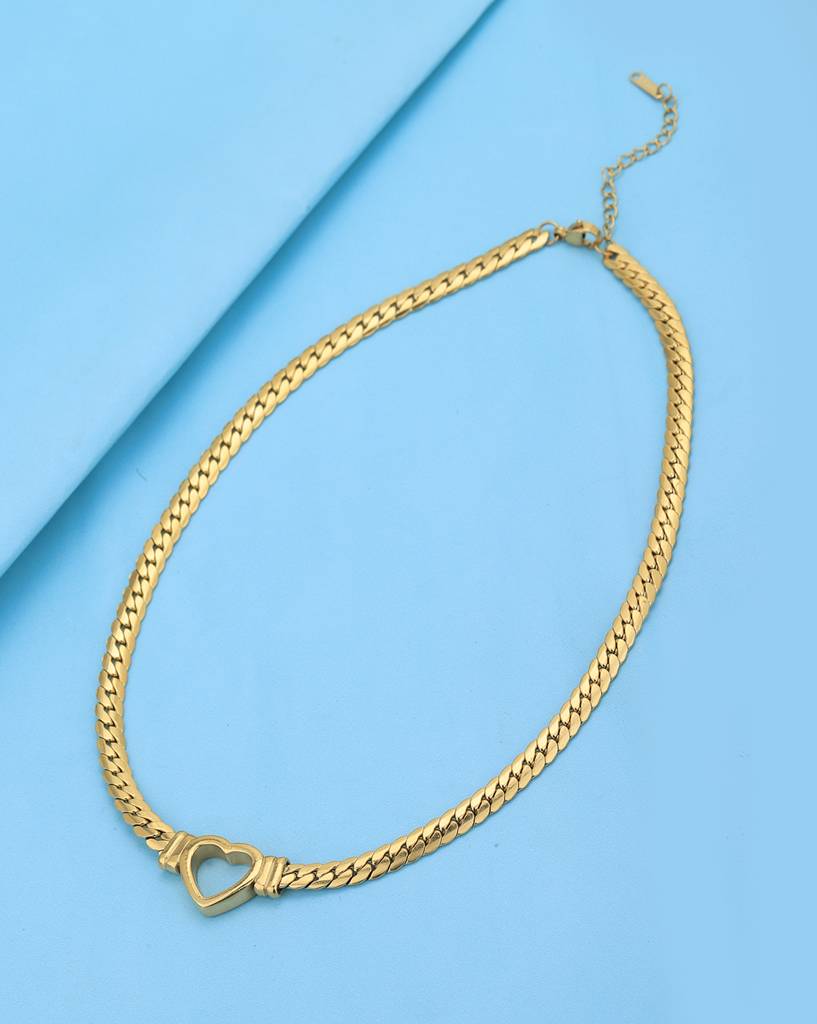 Carlton London Gold--Plated Stainless Steel Necklace : FJN4887