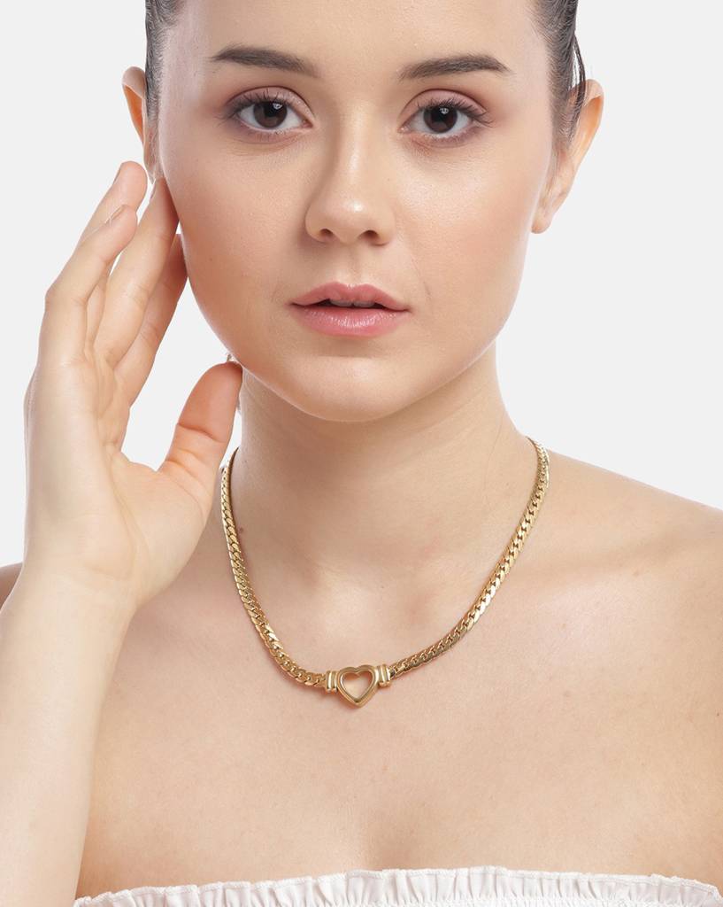 Carlton London Gold--Plated Stainless Steel Necklace : FJN4887