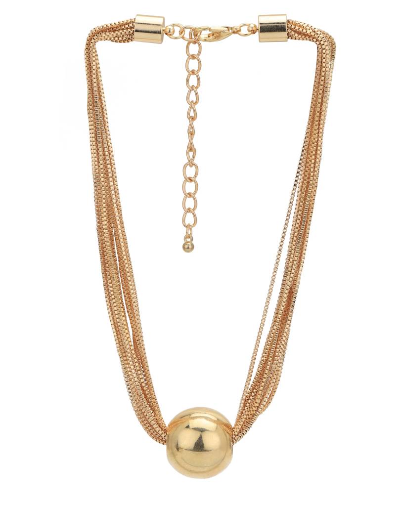 Carlton London Rose Gold-Plated Layered Necklace : FJN4900
