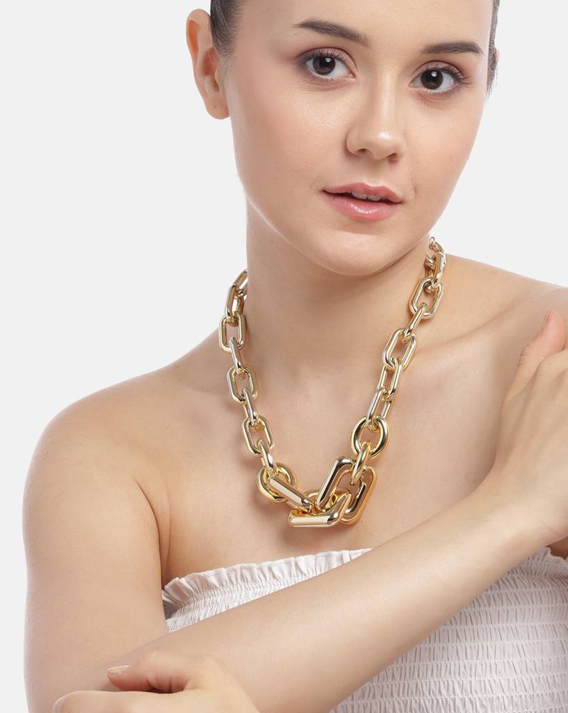 Carlton London Gold--Plated Necklace : FJN4903