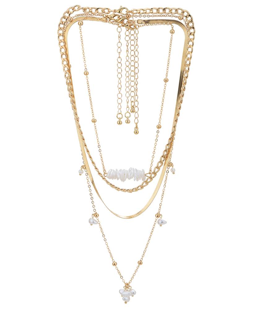 Carlton London Set Of 4 Rose Gold-Plated Necklaces : FJN4904