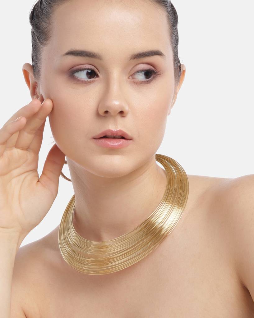 Carlton London Gold-Plated Necklace : FJN4905