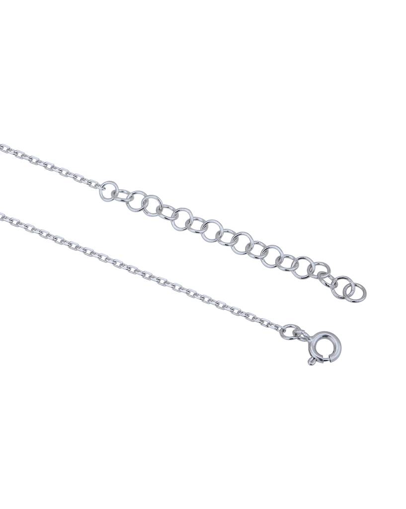 Carlton London Infinity Rhodium-Plated Cz Infinity Necklace : FJN4915
