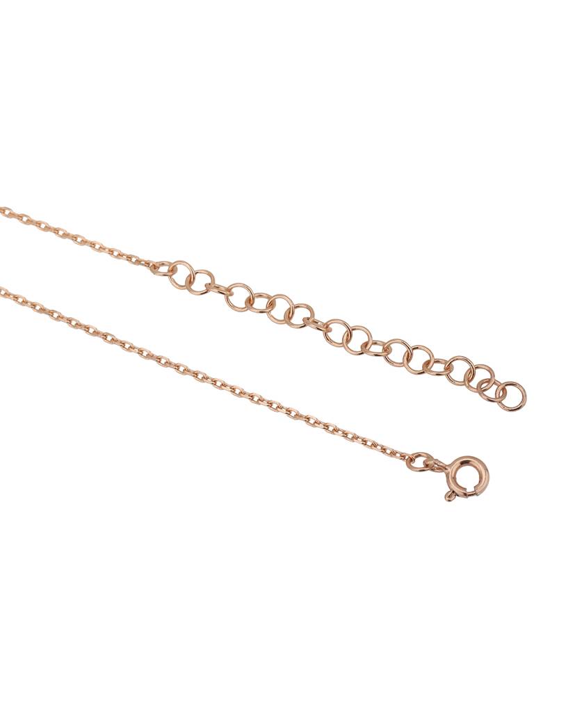 Carlton London 18Kt Rose Gold-Plated Cz Necklace : FJN4916
