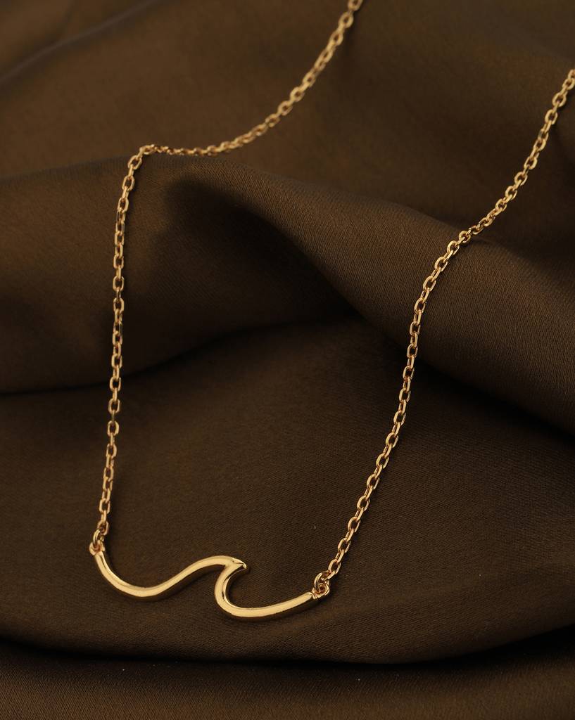 Carlton London 18Kt Gold Plated Contemporary Necklace : FJN4939