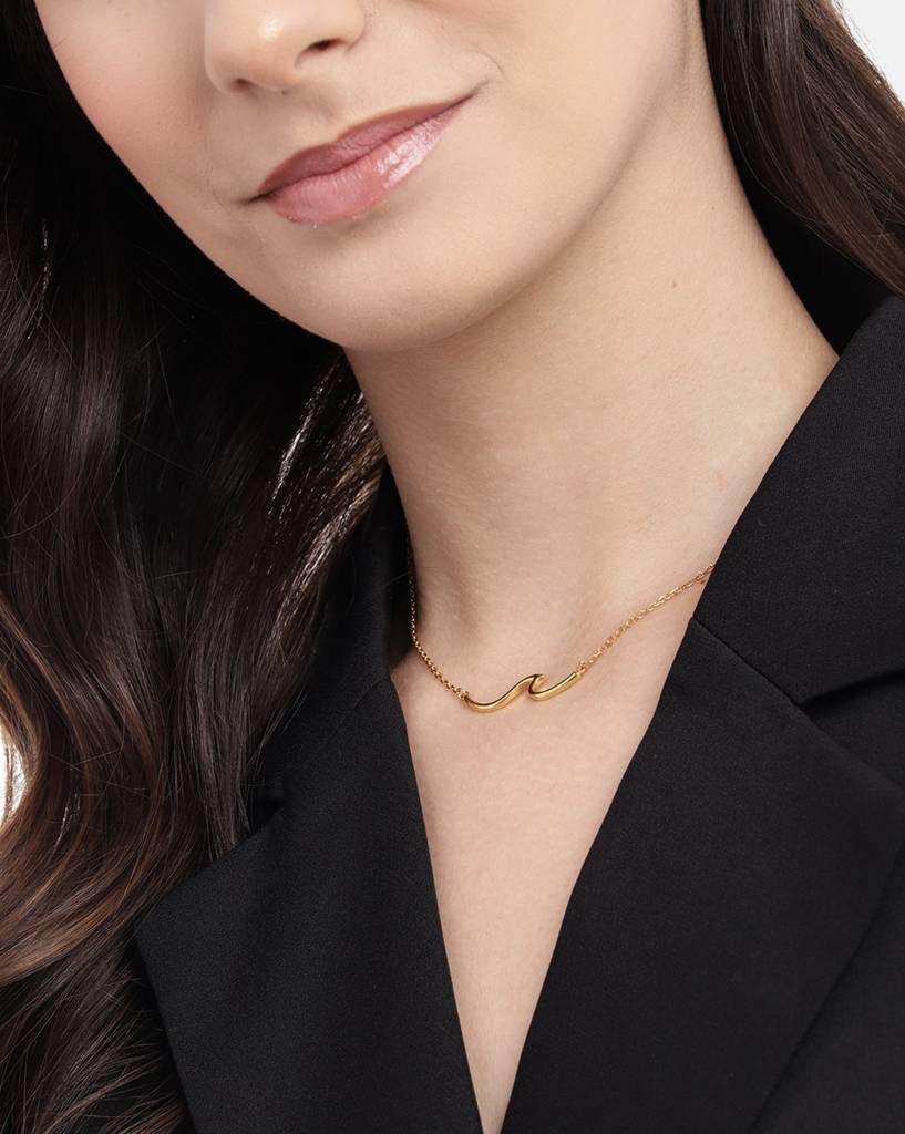 Carlton London 18Kt Gold Plated Contemporary Necklace : FJN4939