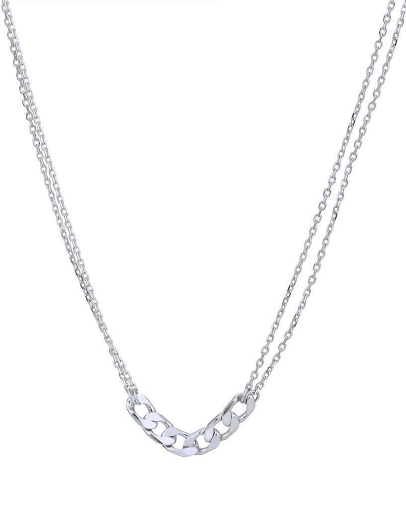 Carlton London Rhodium-Plated, Layered Necklace : FJN5005