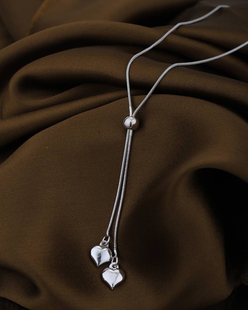 Carlton London Rhodium-Plated Necklace : FJN5012