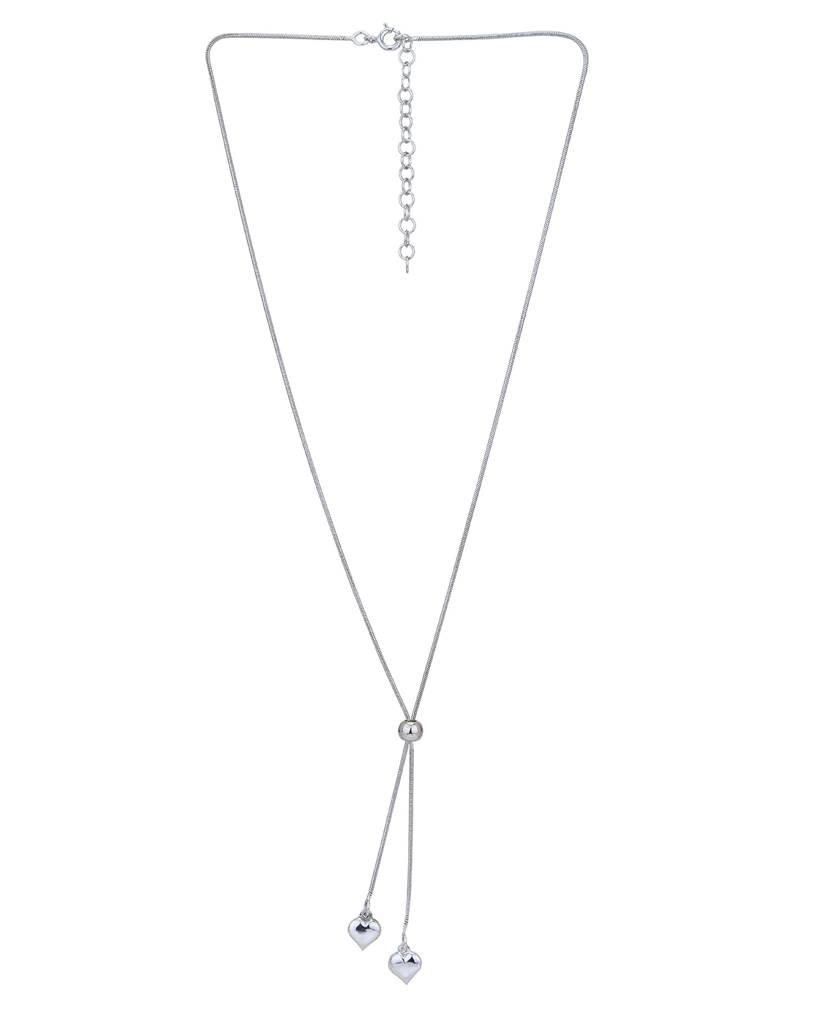 Carlton London Rhodium-Plated Necklace : FJN5012