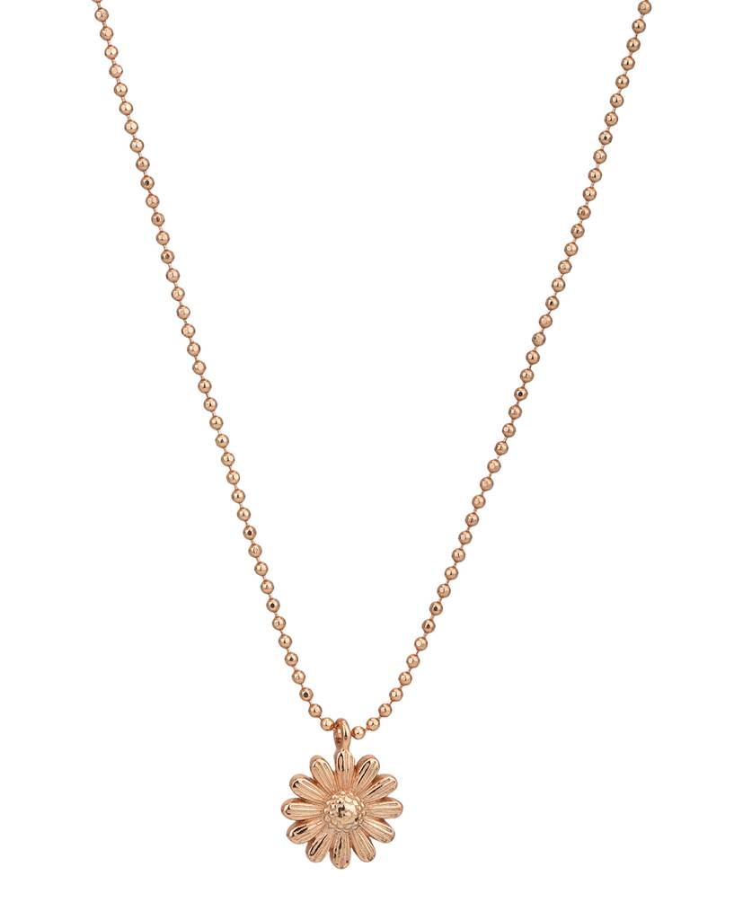 Carlton London 18Kt Rose Gold Plated Floral Pendant With Chain : FJN5017