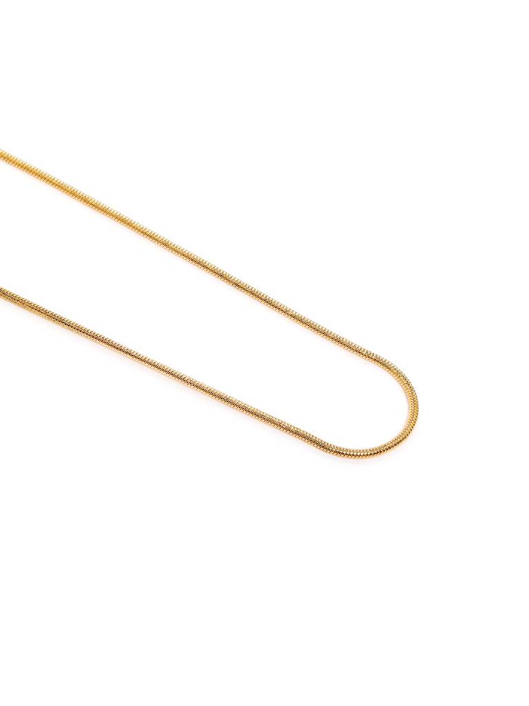 Gold Plated Oxidised Snake Chain Adjustable Necklace : FJN5396