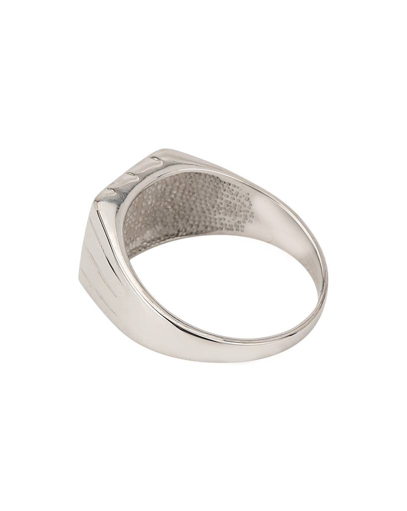 Carlton London Silver-Toned Rhodium-Plated Handcrafted Finger Rings : FJR3735