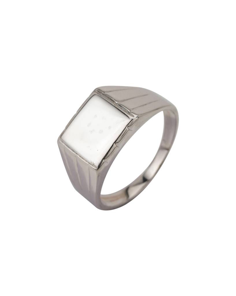 Carlton London Silver-Toned Rhodium-Plated Handcrafted Finger Rings : FJR3735