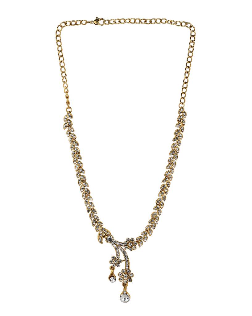 Gold Plated American Diamond Jewellery Set : FJS2995