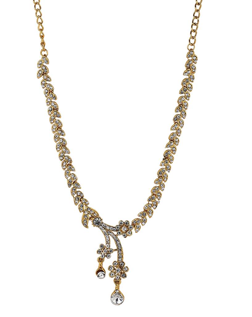 Gold Plated American Diamond Jewellery Set : FJS2995