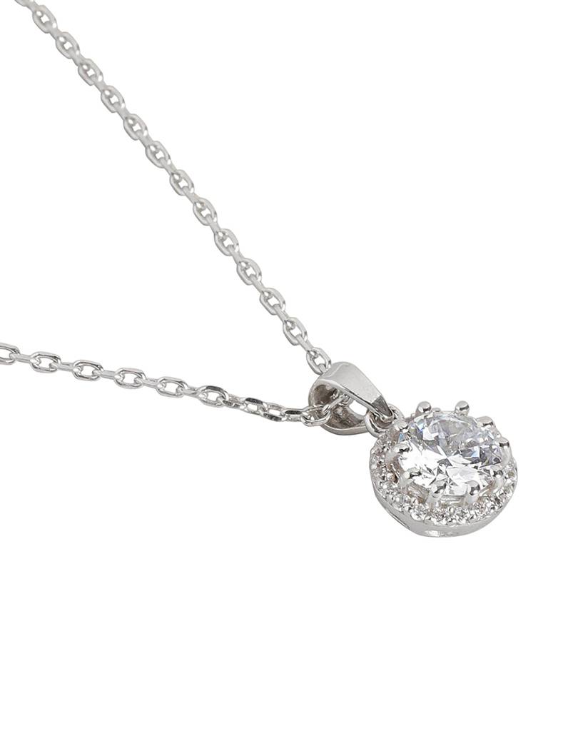 Women Silver Cz Jewellery Set : FJS3472