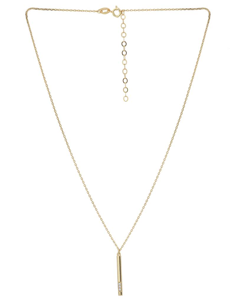 Carlton London Women 18K Gold-Plated Necklace With Earrings & Gift Card : FJS4091