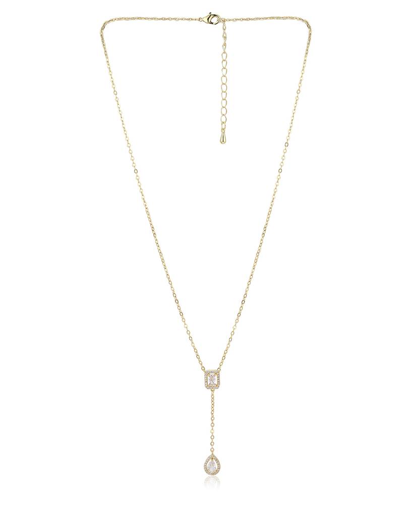 Carlton London Premium Gold-Plated Cz Studded & Beaded Jewellery Set : FJS4155