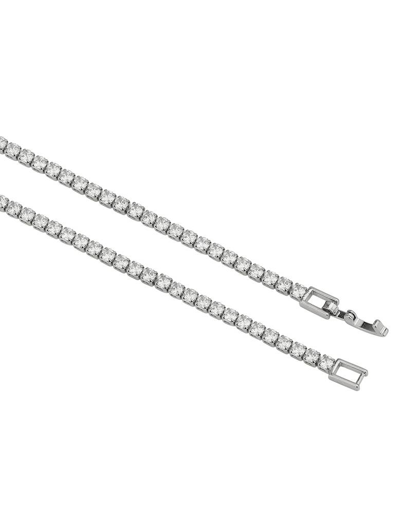 Carlton London Premium Rhodium-Plated Cz Jewellery Set : FJS4461