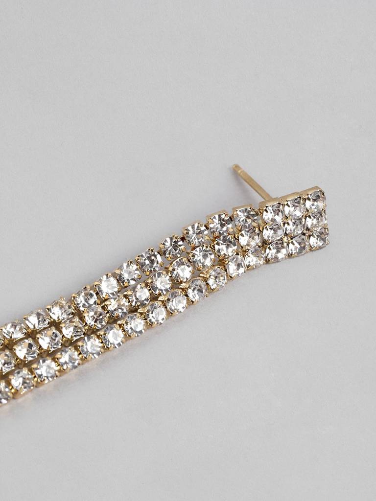 Women Gold-Plated Cz-Studded Jewellery Set : FJS4581
