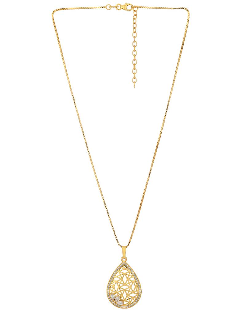 Carlton London 18Kt Gold--Plated Cz Jewellery Set : FJS4722