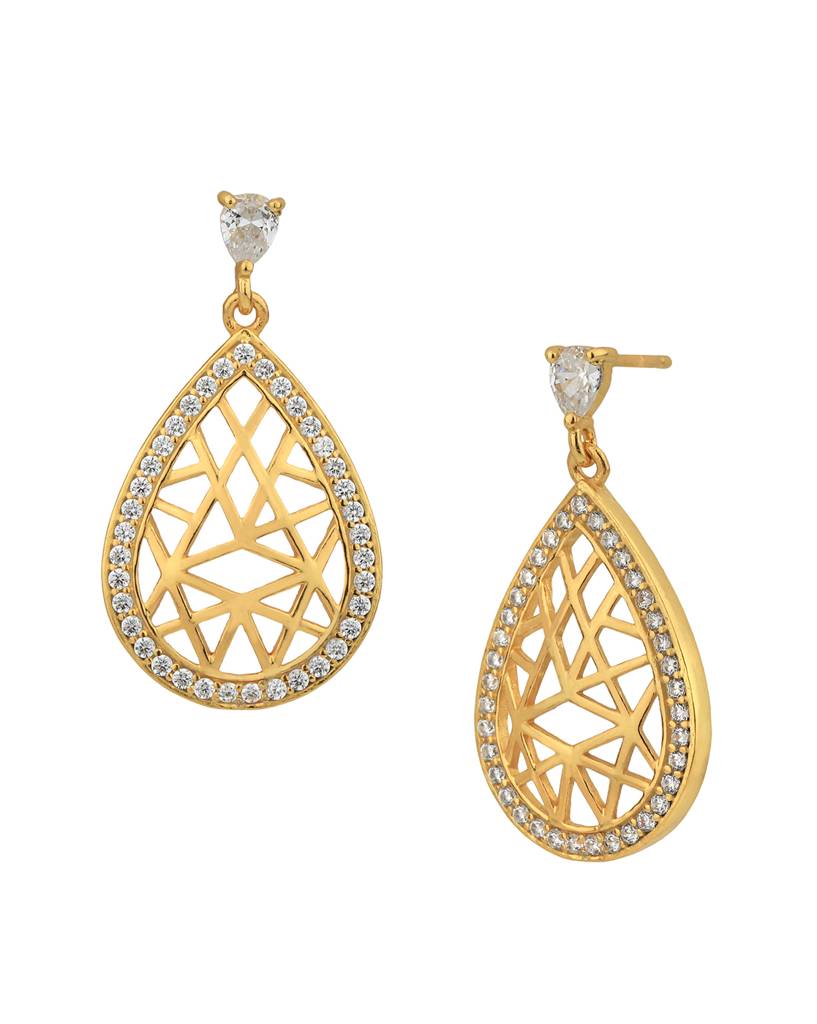 Carlton London 18Kt Gold--Plated Cz Jewellery Set : FJS4722