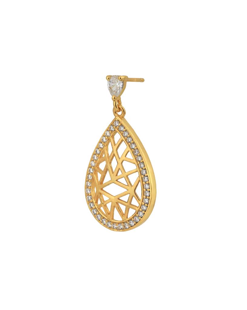 Carlton London 18Kt Gold--Plated Cz Jewellery Set : FJS4722