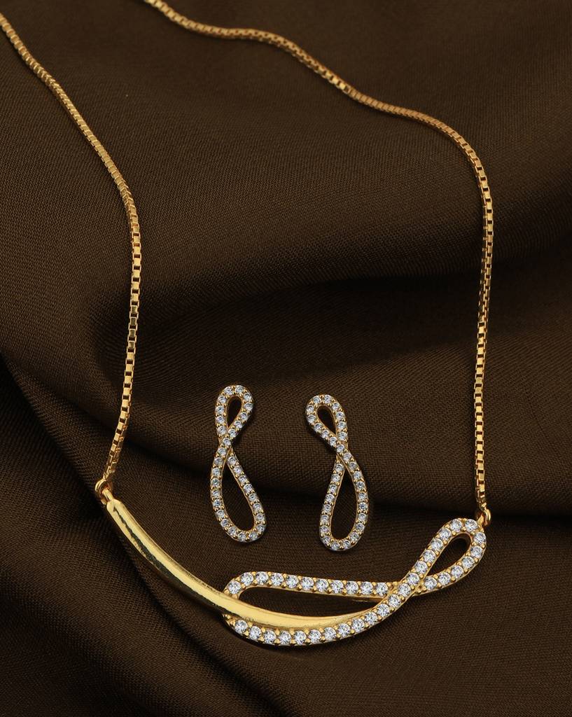 Carlton London 18Kt ,Gold-Plated Cz Jewellery Set : FJS4724