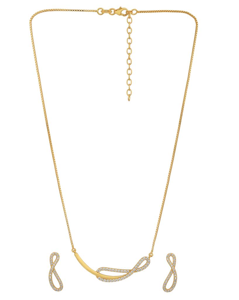 Carlton London 18Kt ,Gold-Plated Cz Jewellery Set : FJS4724