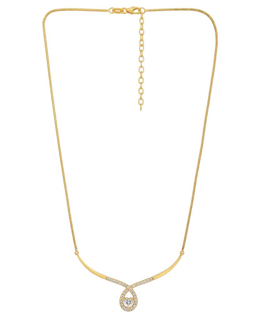 Carlton London 18Kt Gold-Plated Cz Jewellery Set : FJS4726