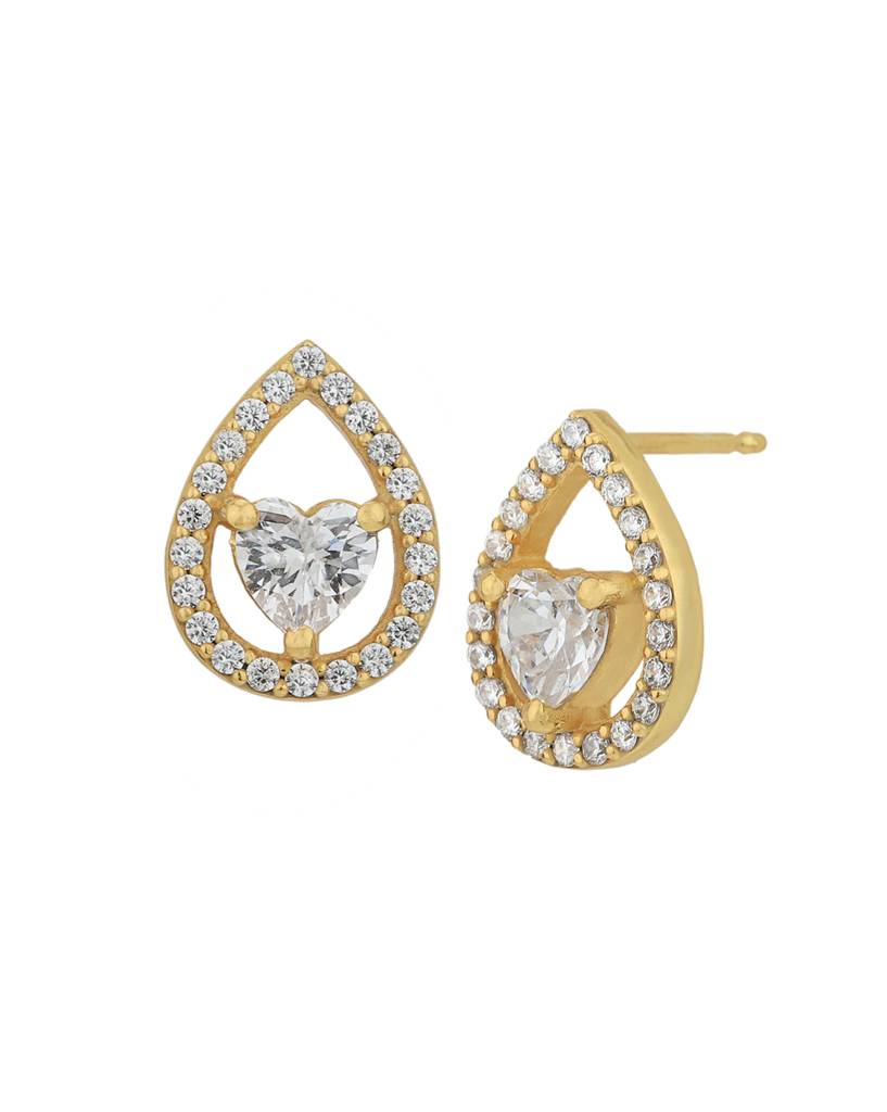 Carlton London 18Kt Gold-Plated Cz Jewellery Set : FJS4726