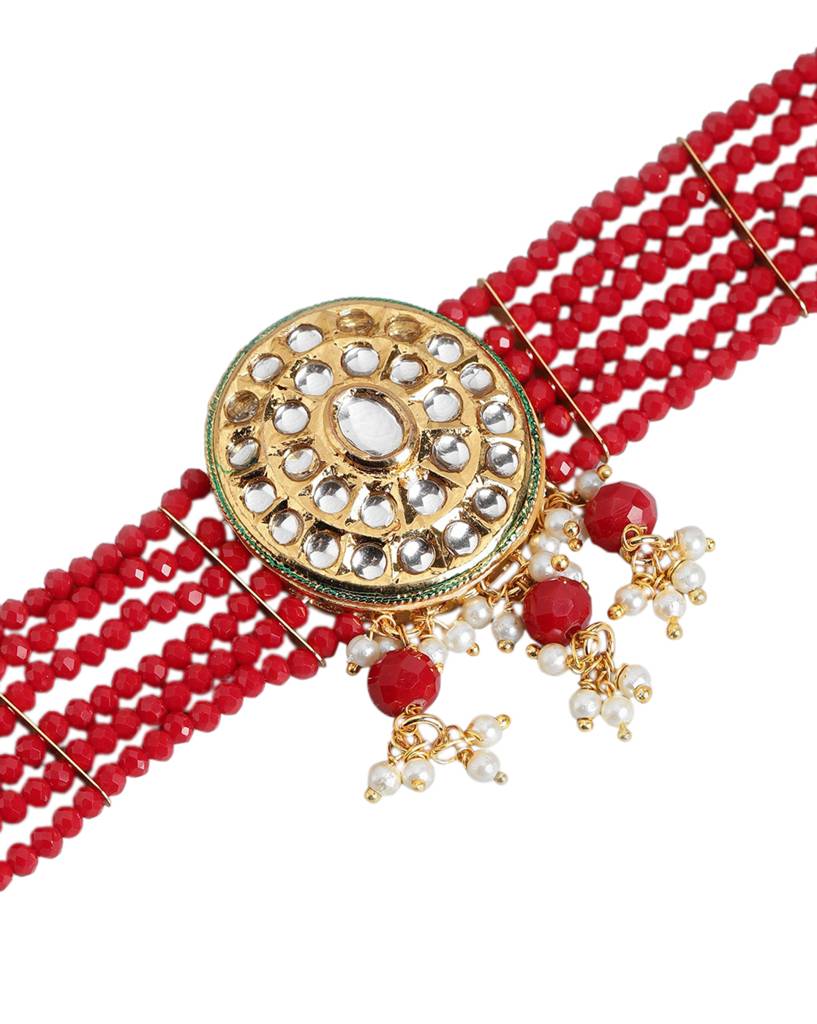 Carlton London Gold-Plated Beaded Jewellery Set : FJS4738