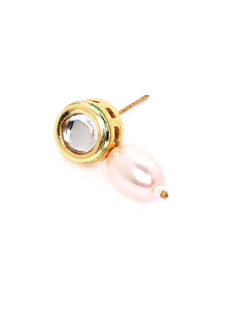Gold Plated Babypink Freshwater Pearl Beaded Jewellery Set : FJS5367