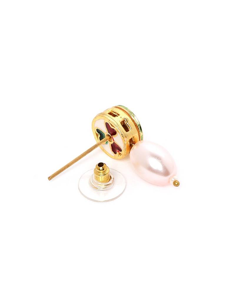 Gold Plated Babypink Freshwater Pearl Beaded Jewellery Set : FJS5367