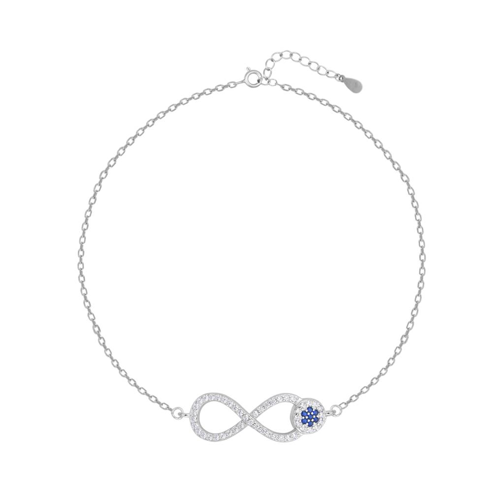 Evil Eye Infinity Bracelet In Silver Color : FKLB645
