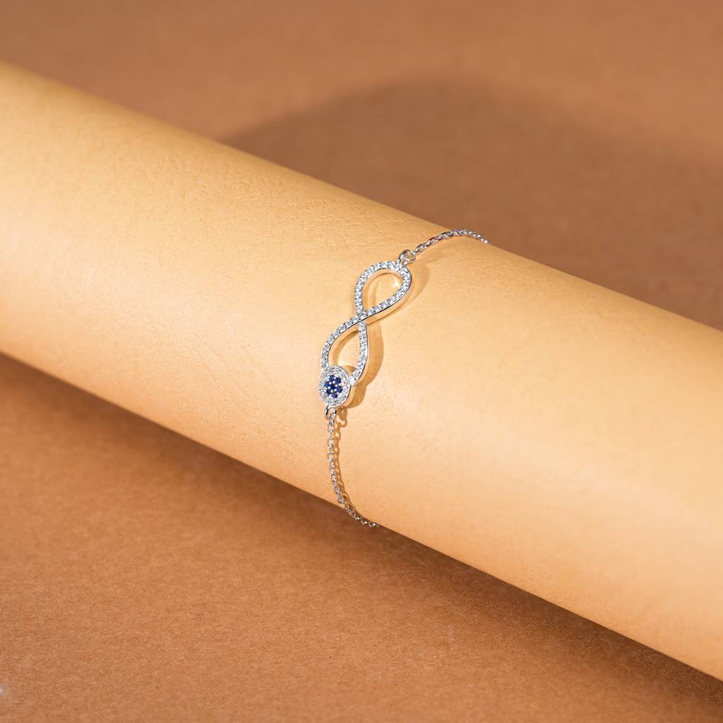Evil Eye Infinity Bracelet In Silver Color : FKLB645