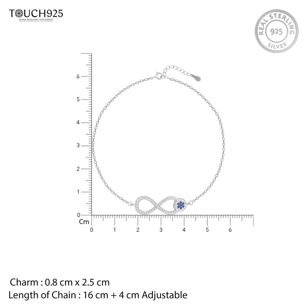 Evil Eye Infinity Bracelet In Silver Color : FKLB645