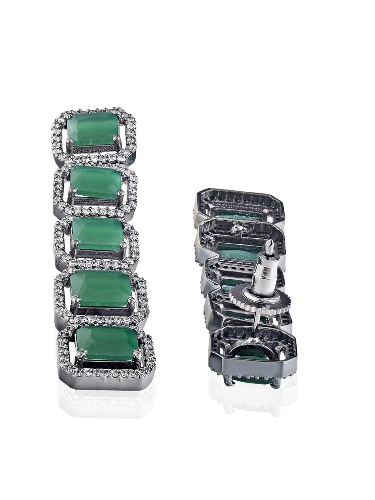 Diamante Cubic Zirconia Emerald Choker Set : FNC100