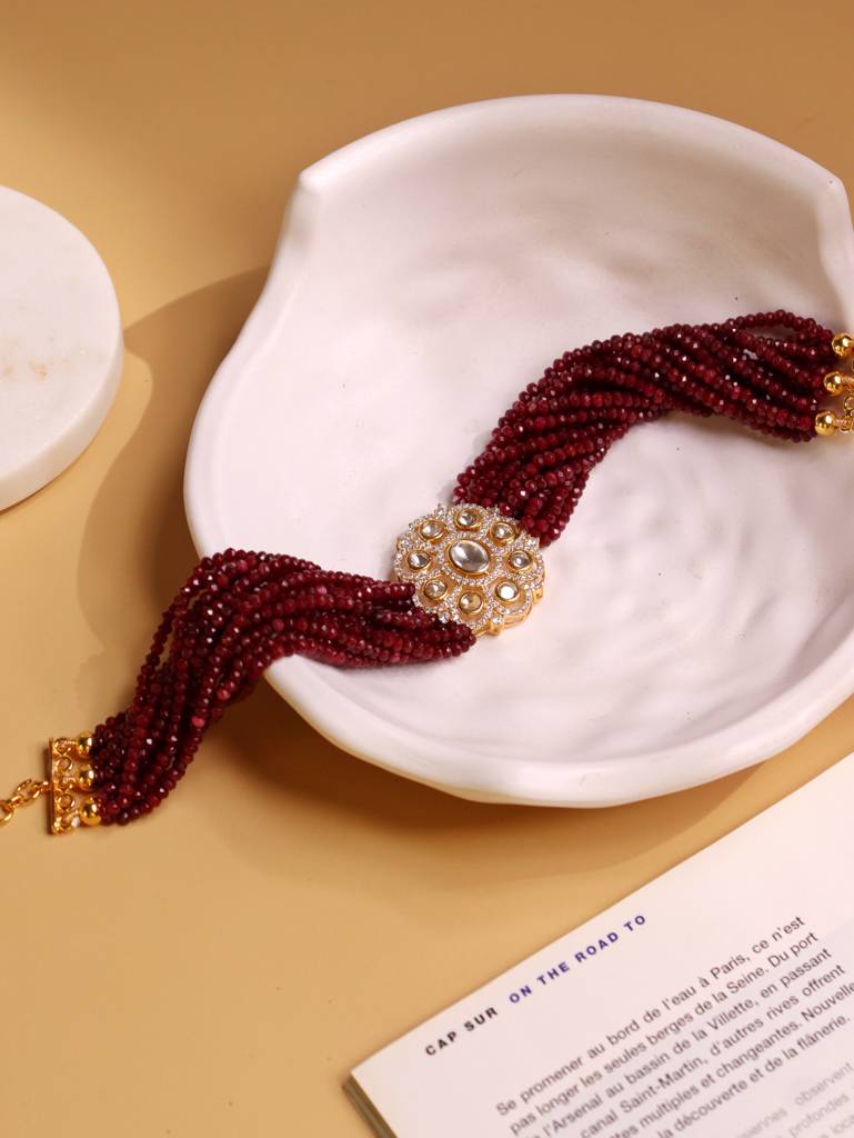 Meira Kundan Red Choker Necklace : FNE226