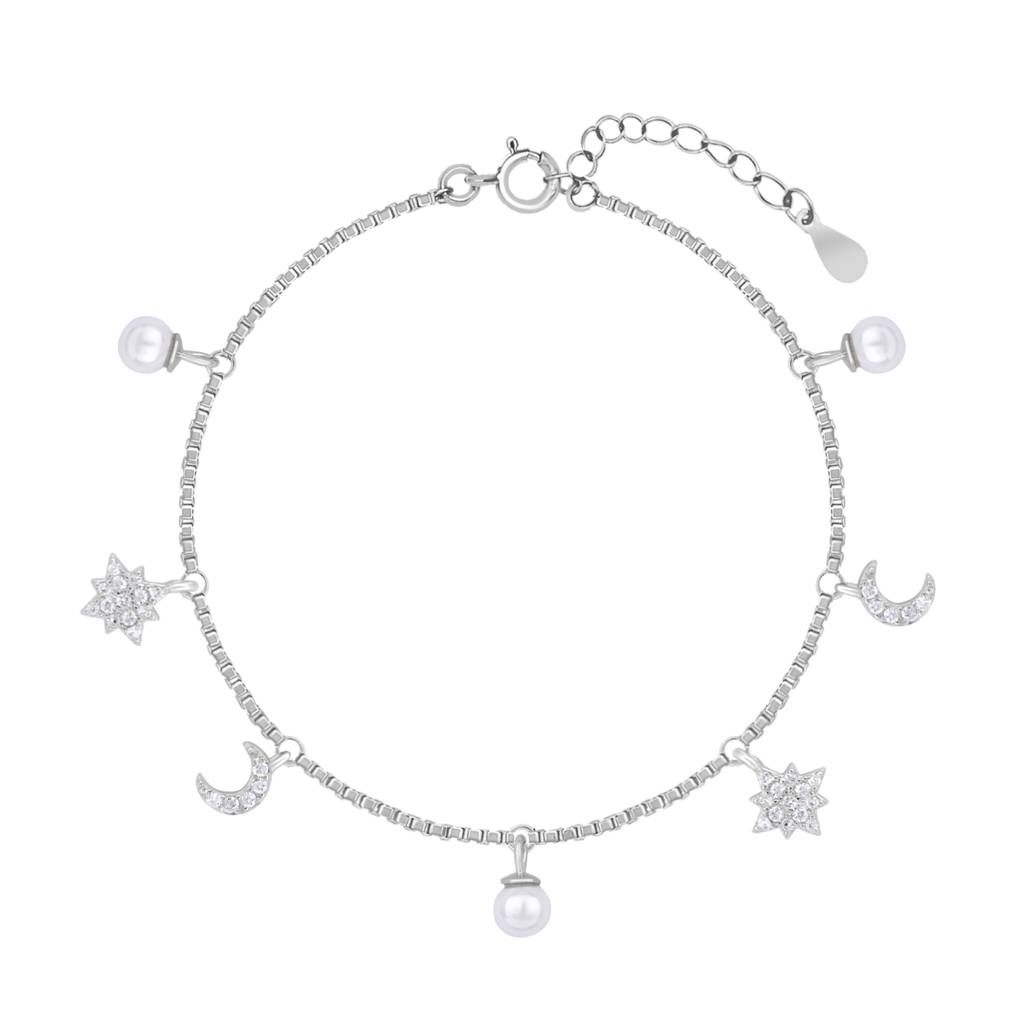 Multiple Charm Bracelet In Silver Color : FNLB690