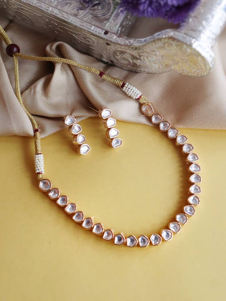 The Bridal Edit - Uncut Kundan String Necklace Set : FNS46