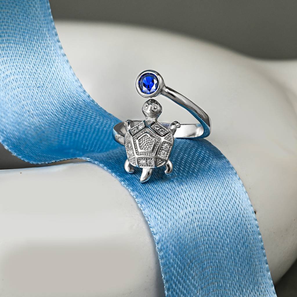 Pentagon Silver Tortoise Ring : FQLR435