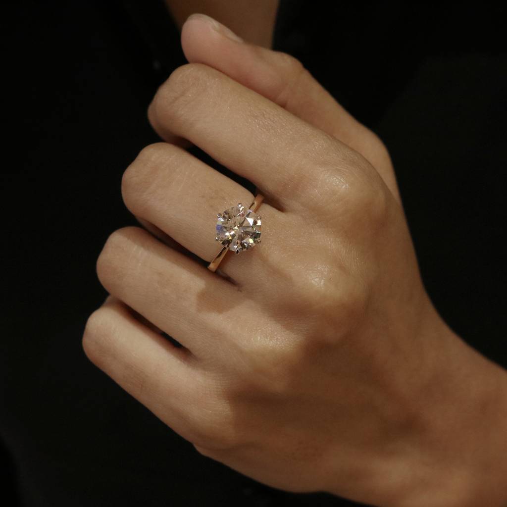 Celestialyx 3Ct Round Lab Diamond Ring : FRG056114KT2401