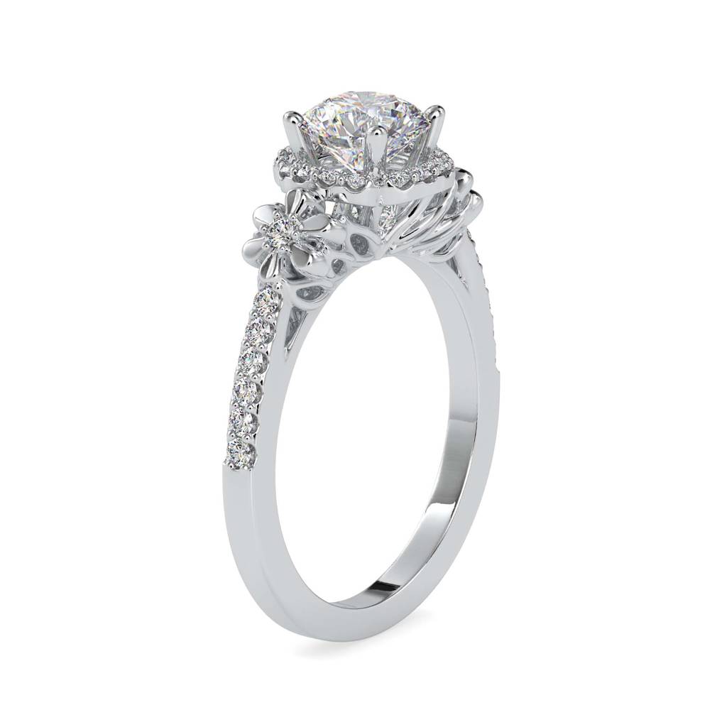 Advitiya 1.38Ct Moissanite Halo Ring : FRGH0047