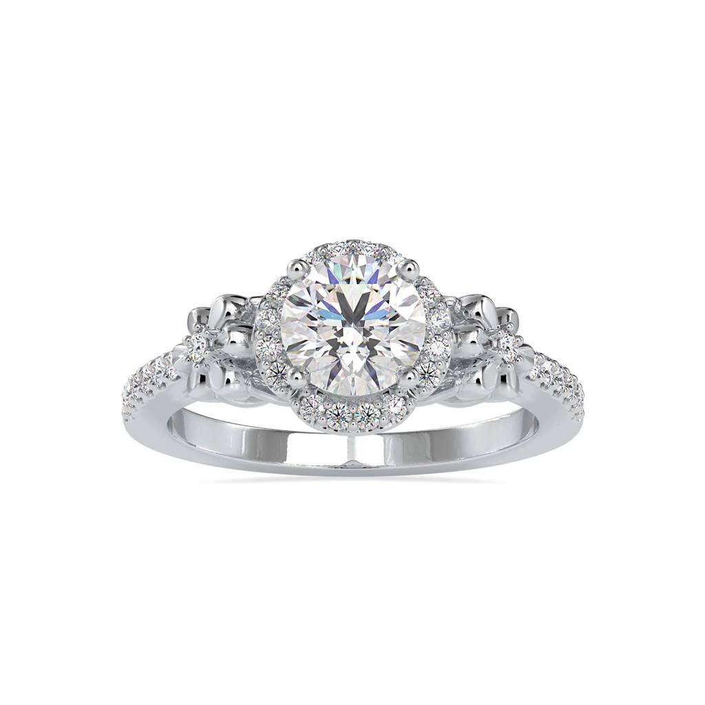 Advitiya 1.38Ct Moissanite Halo Ring : FRGH0047