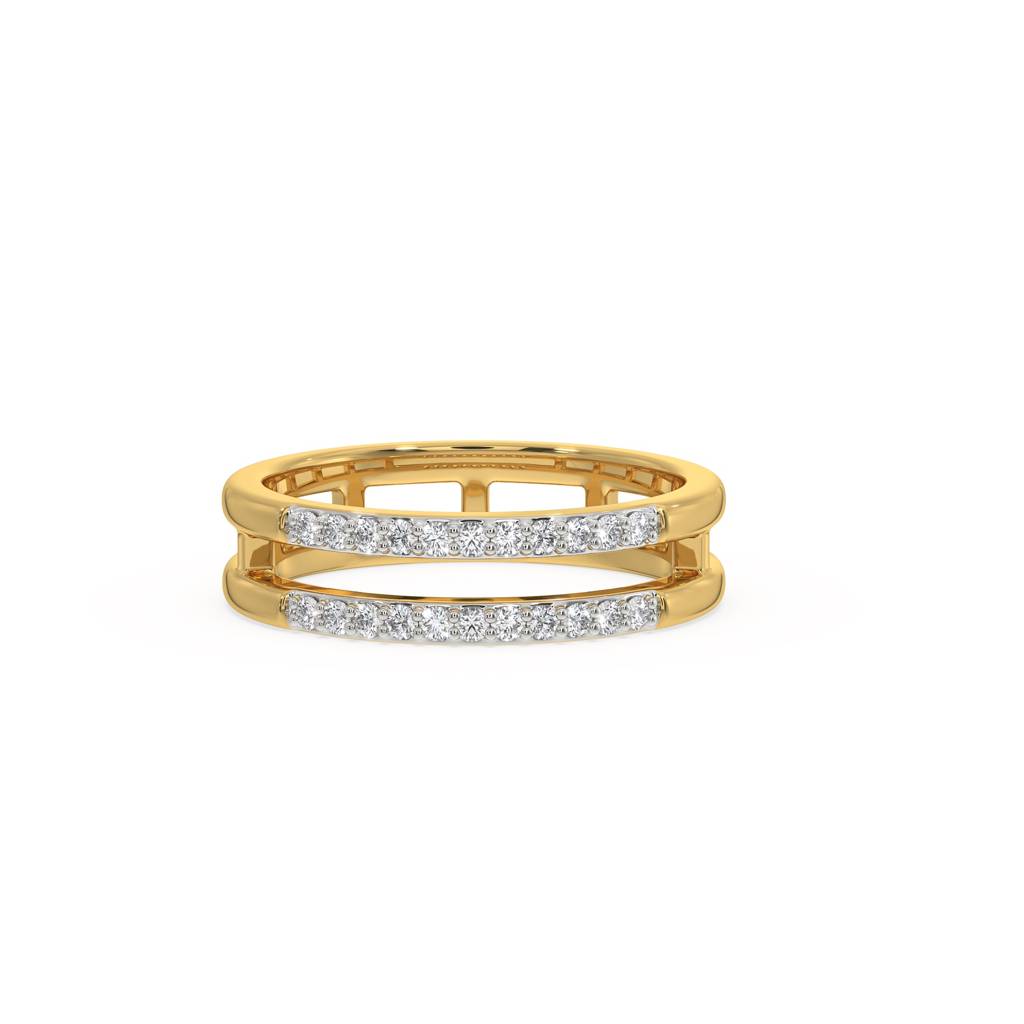 0.20Ct Lab Grown Diamond Ring In 18Kt Gold Vermeil : LLRG0093