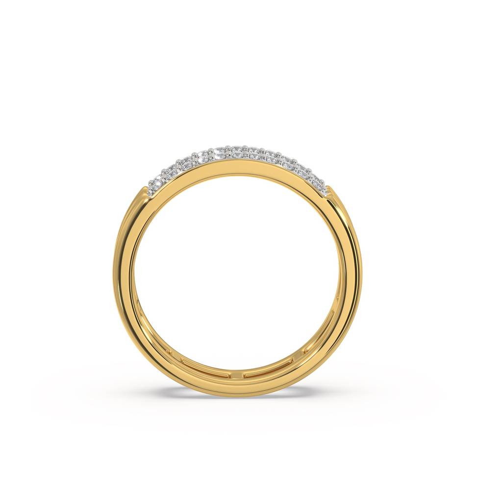 0.20Ct Lab Grown Diamond Ring In 18Kt Gold Vermeil : LLRG0093