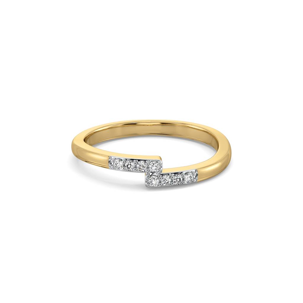 0.10Ct Lab Grown Diamond Ring In 18Kt Gold Vermeil : LLRG0094