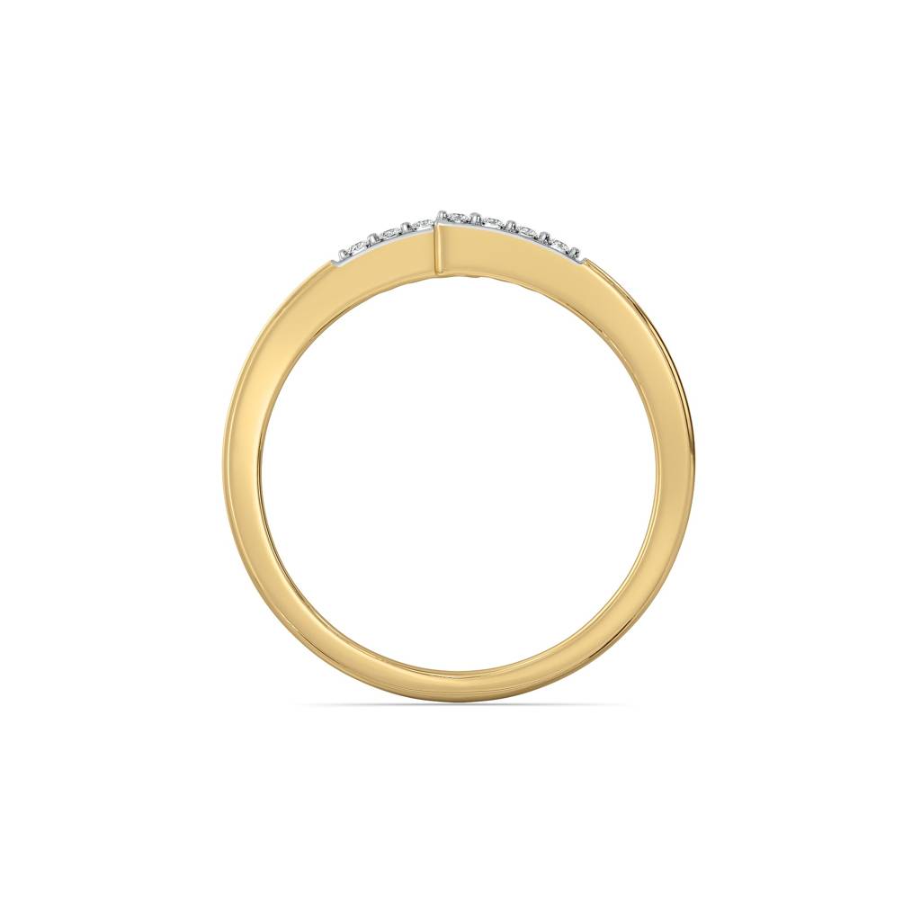 0.10Ct Lab Grown Diamond Ring In 18Kt Gold Vermeil : LLRG0094