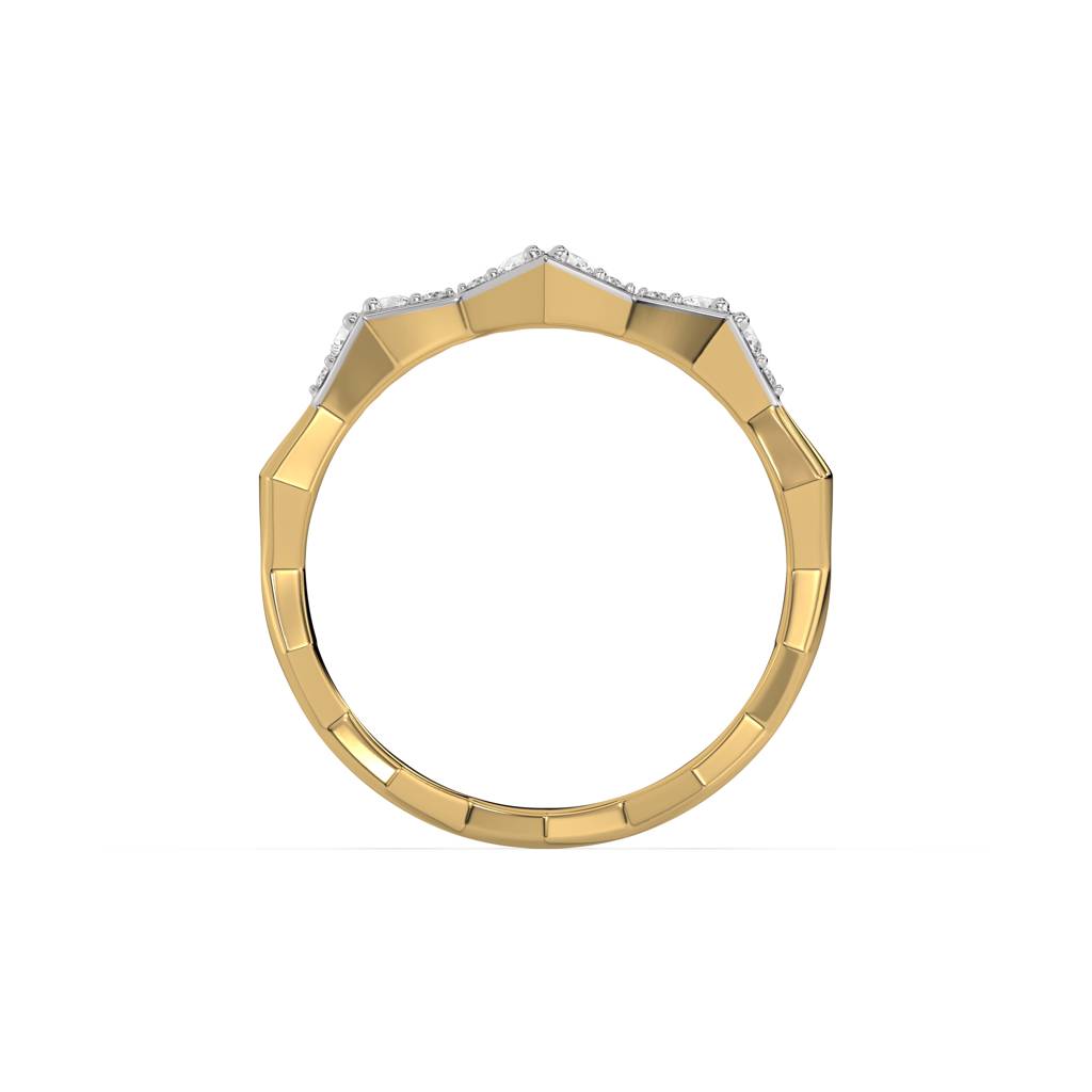 0.19Ct Lab Grown Diamond Ring In 18Kt Gold Vermeil : LLRG0095